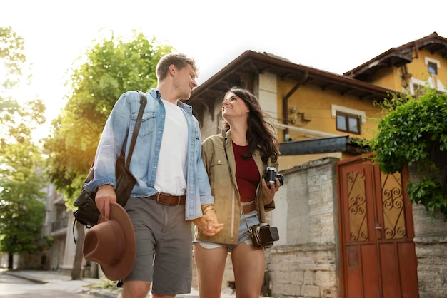 Travelling couple