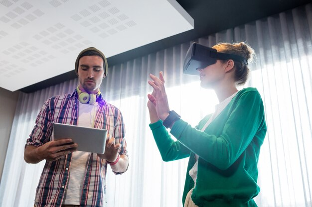 Couple using VR